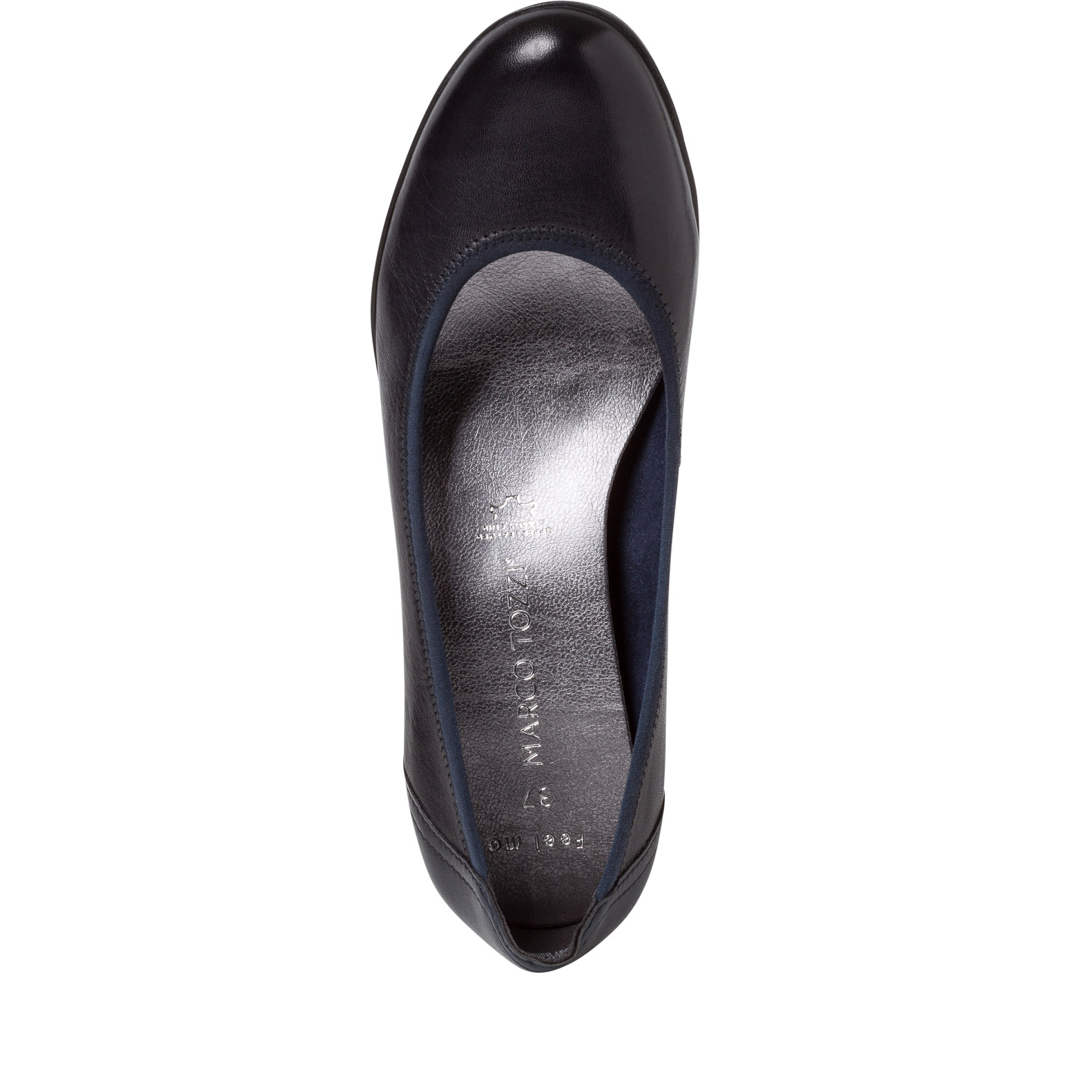 Escarpin en cuir - bleu, NAVY NAPPA, hi-res