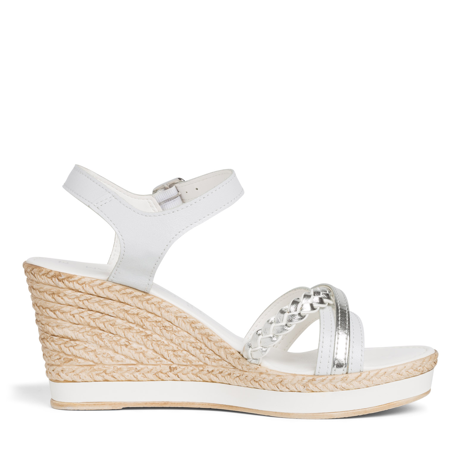 Ledersandalette - weiß, WHITE COMB, hi-res