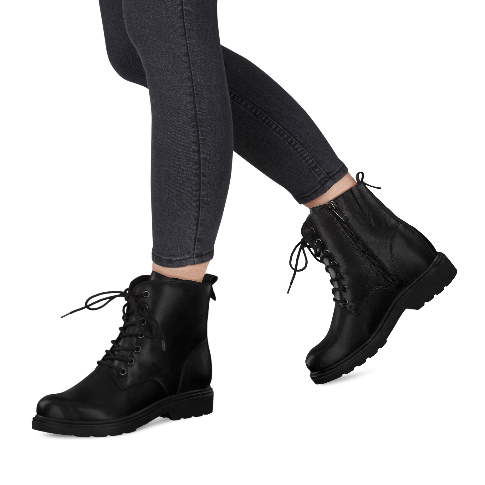 Lederstiefelette - schwarz, BLACK ANTIC, hi-res