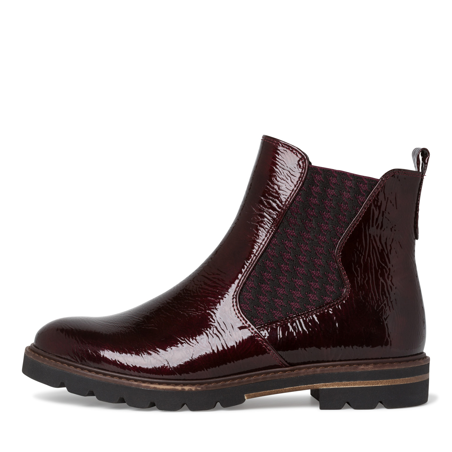 Chelsea boot - brown, BORDEAUX PAT., hi-res
