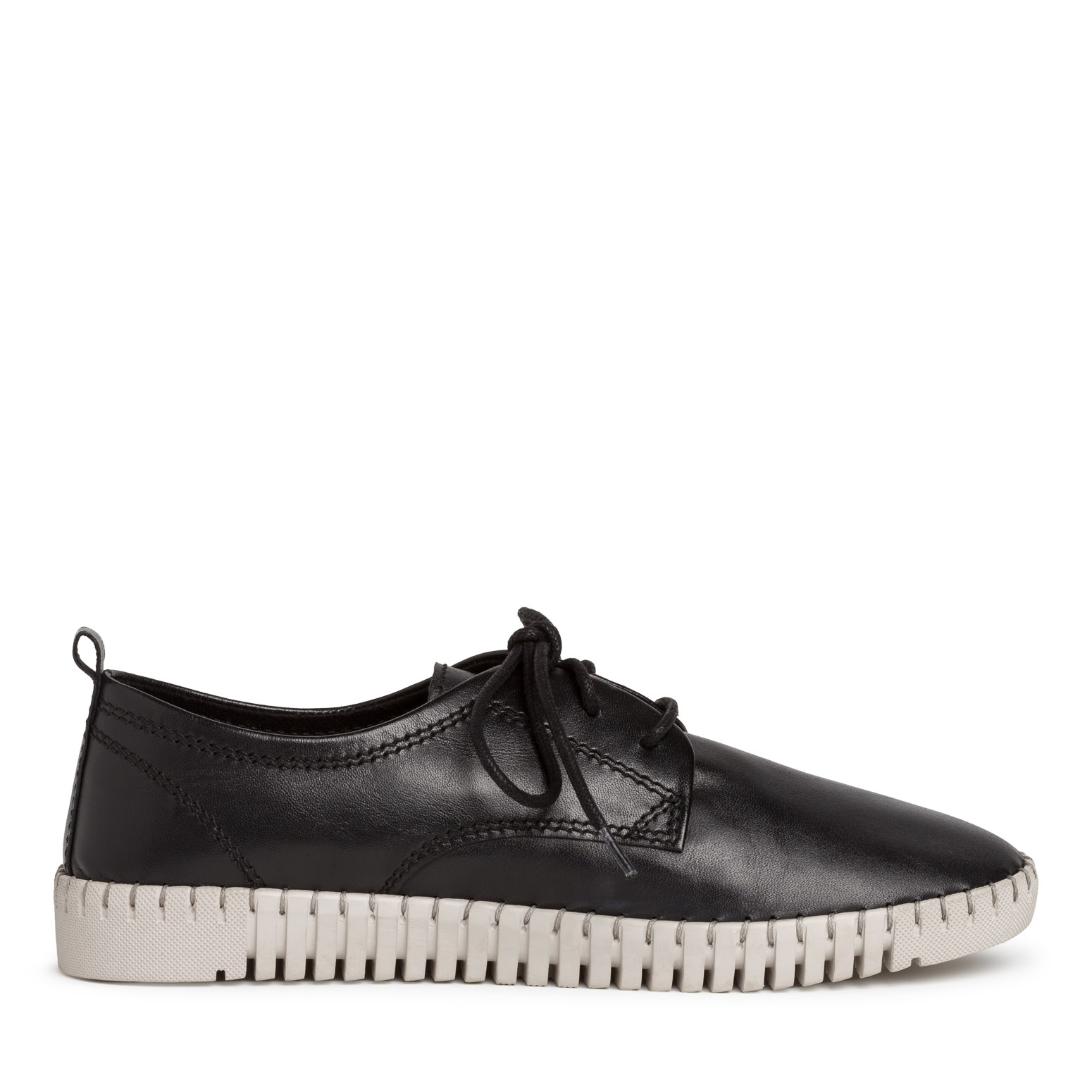 Lederhalbschuh - schwarz, BLACK, hi-res