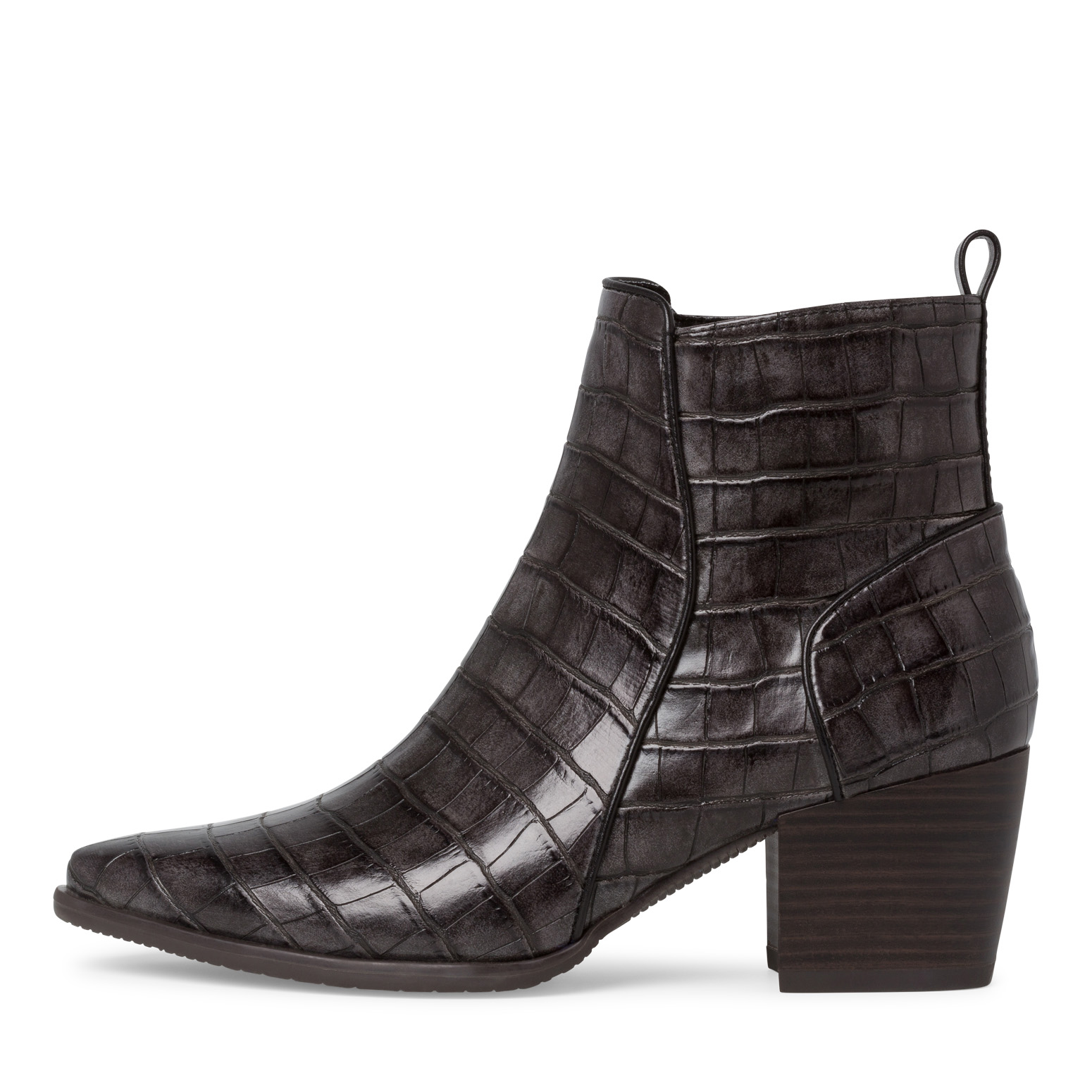 Bootie - grey, DK.GREY CROCO, hi-res