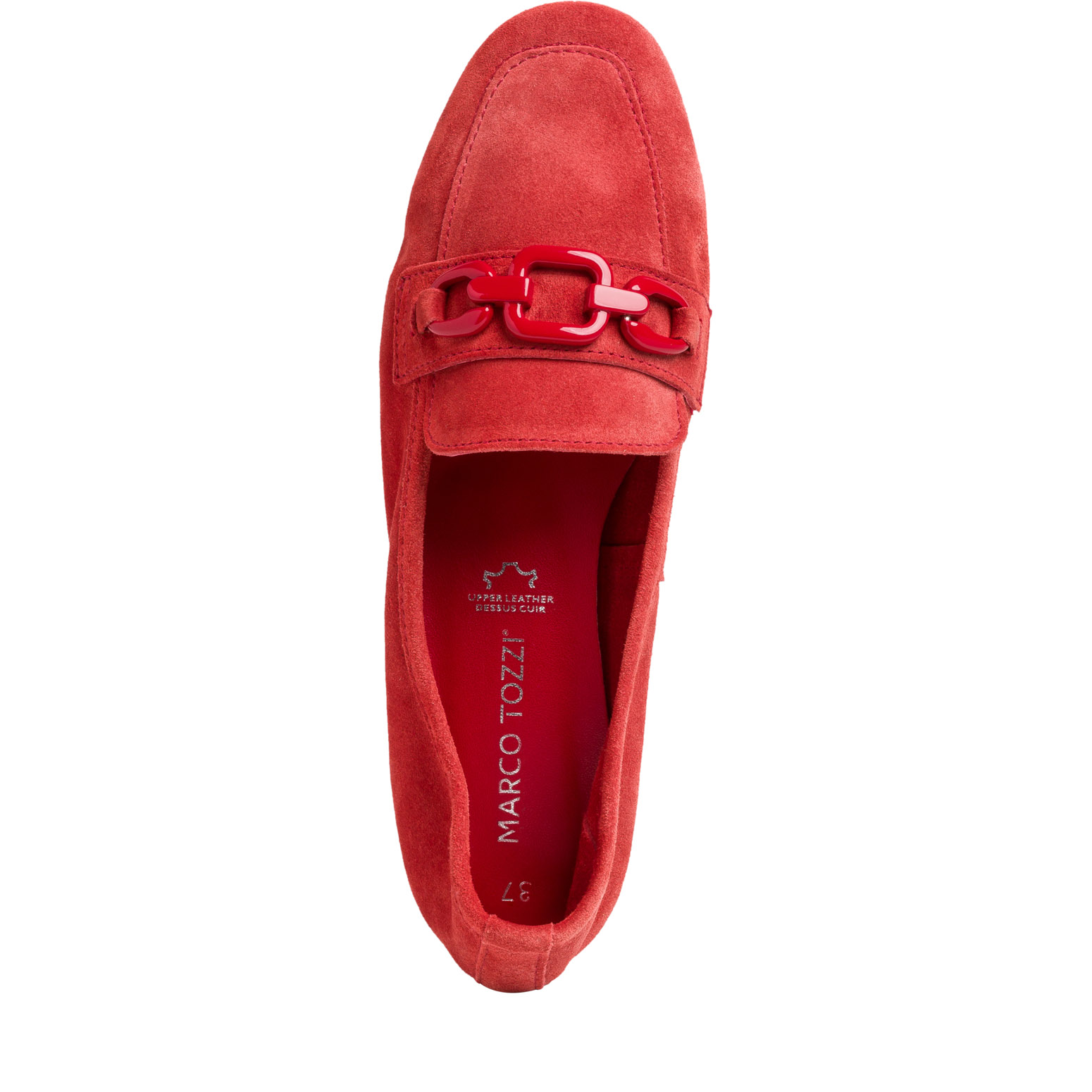 Lederslipper - rot, RED, hi-res
