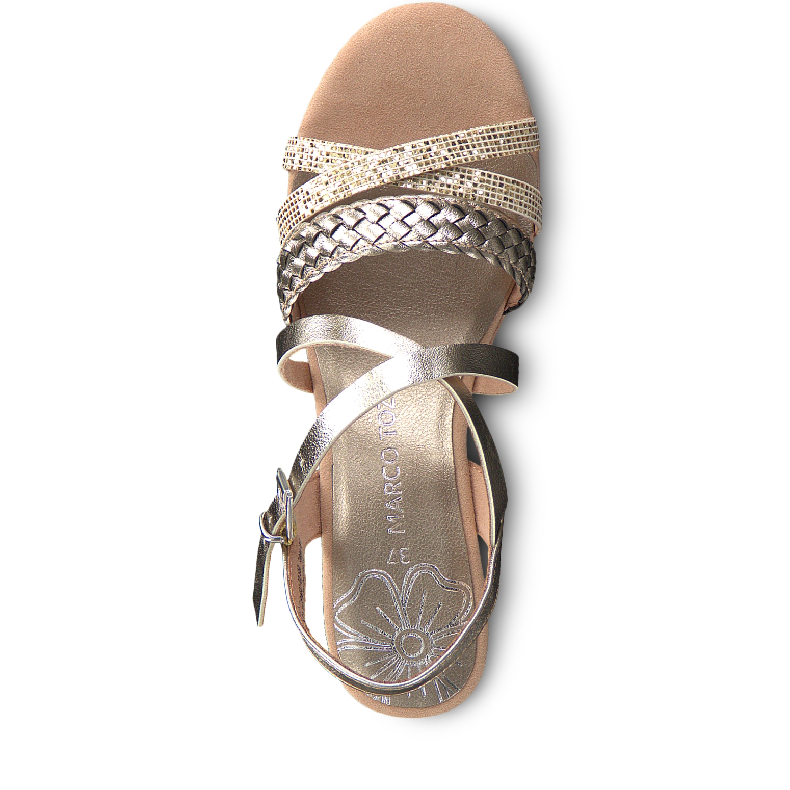 Heeled sandal - rose, ROSE MET. COMB, hi-res