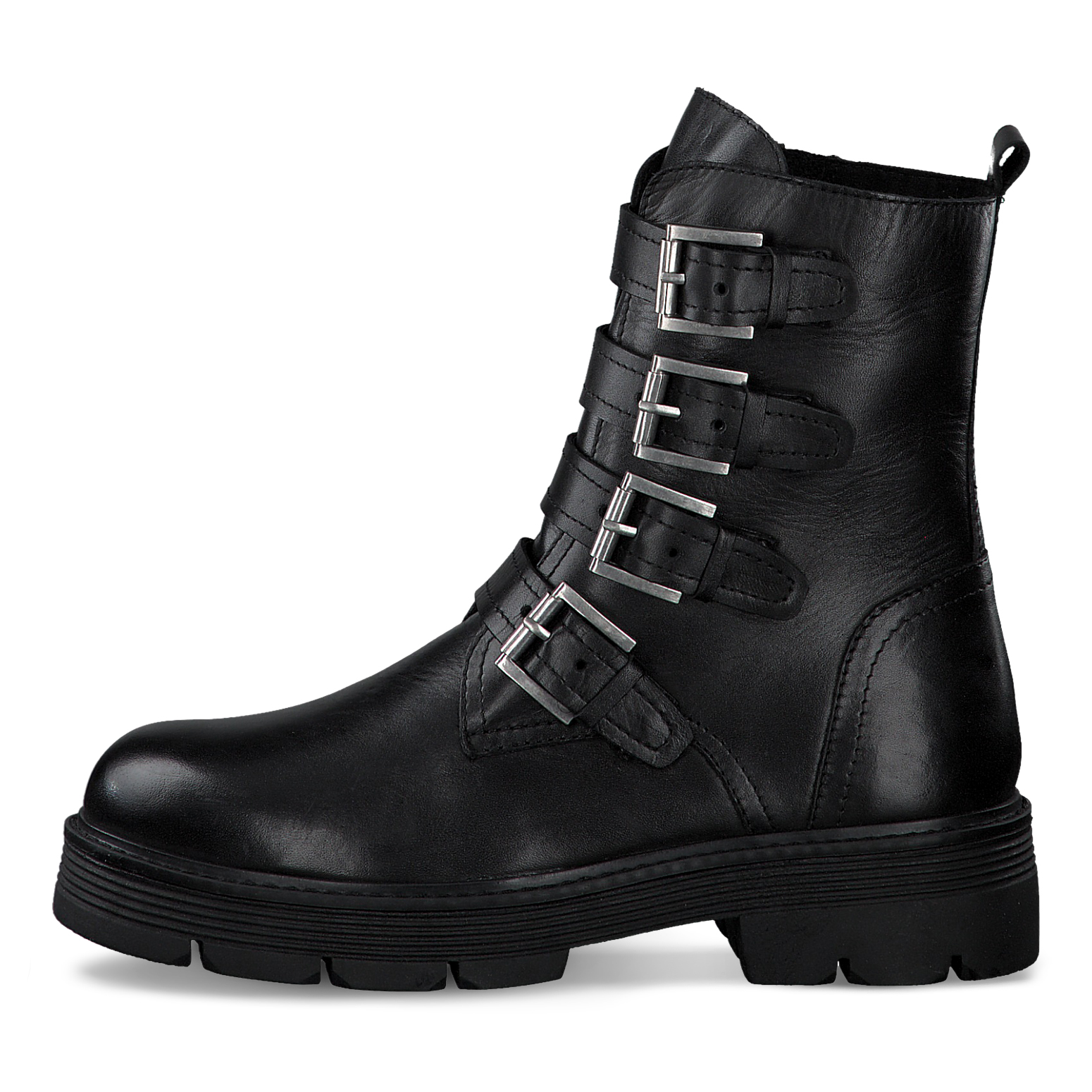 Lederstiefelette - schwarz, BLACK ANTIC, hi-res