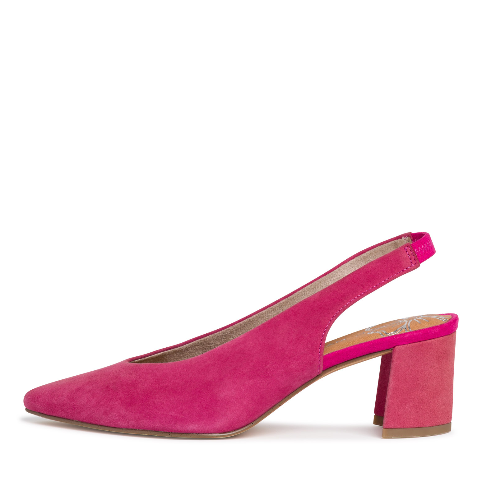 Lederslingpumps - pink, PINK, hi-res