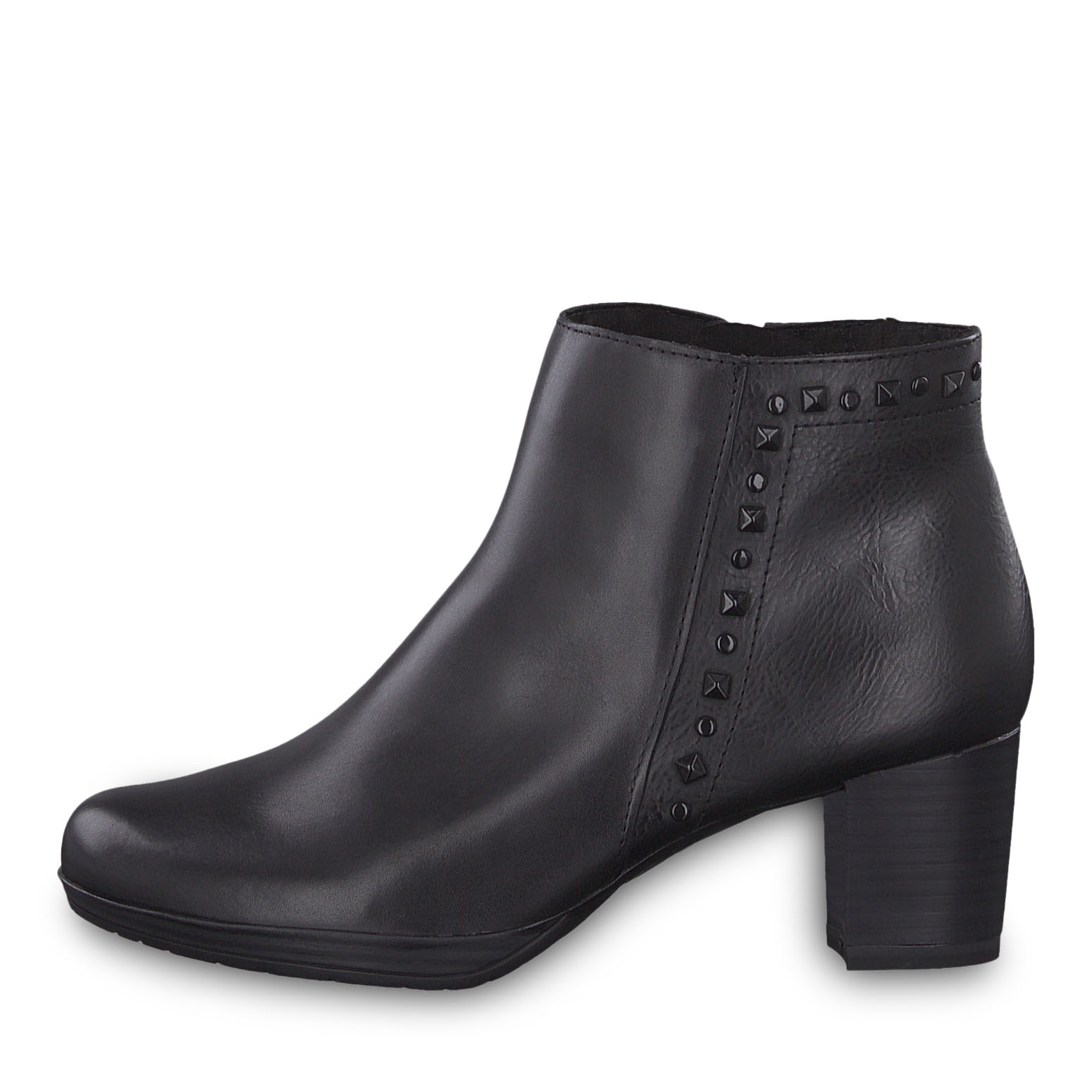 Bottine en cuir - noir, BLACK ANTIC, hi-res