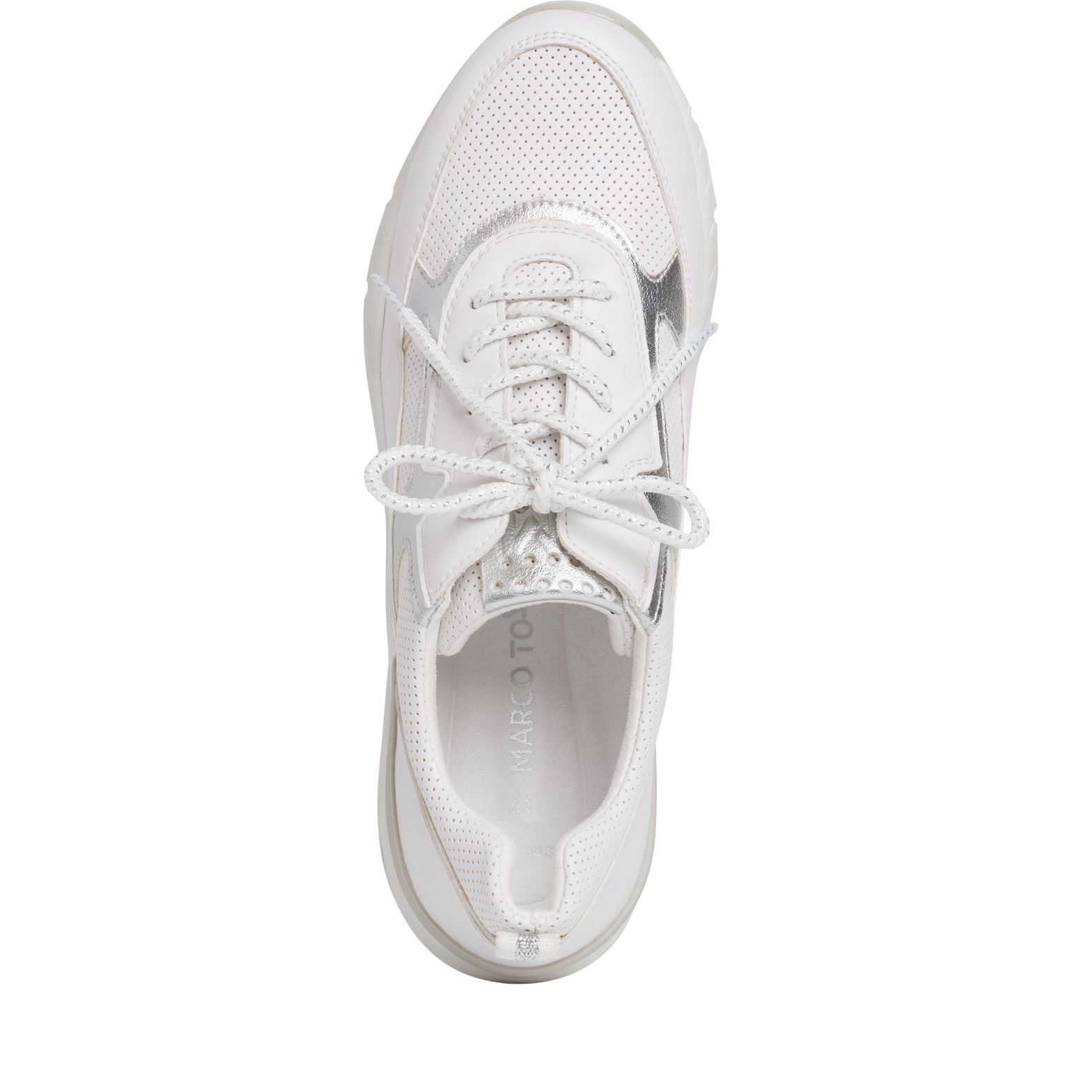 Sneaker - white, WHITE/SILVER, hi-res