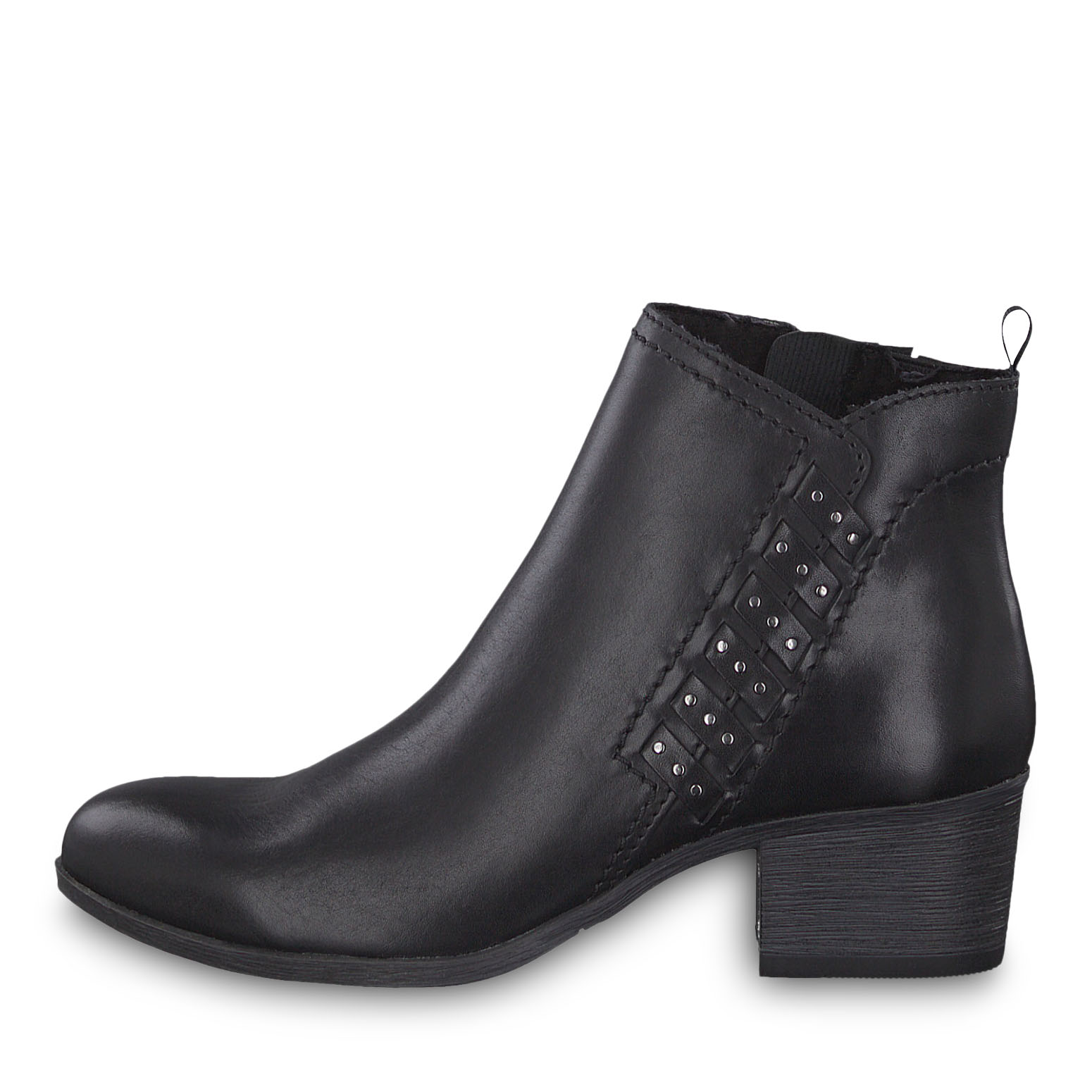 Bottine en cuir - noir, BLACK ANTIC, hi-res
