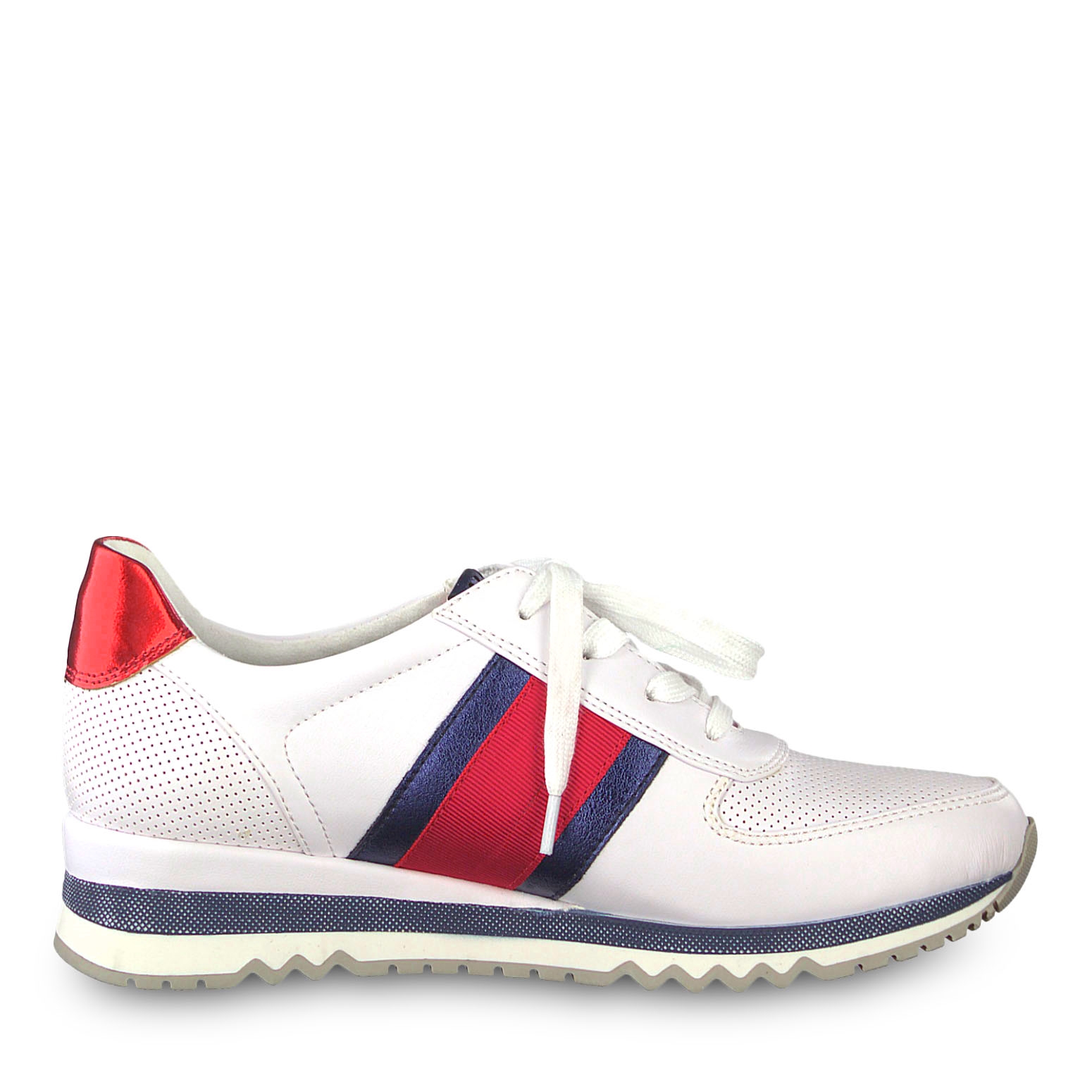 Sneaker - weiß, WHITE/NAVY, hi-res