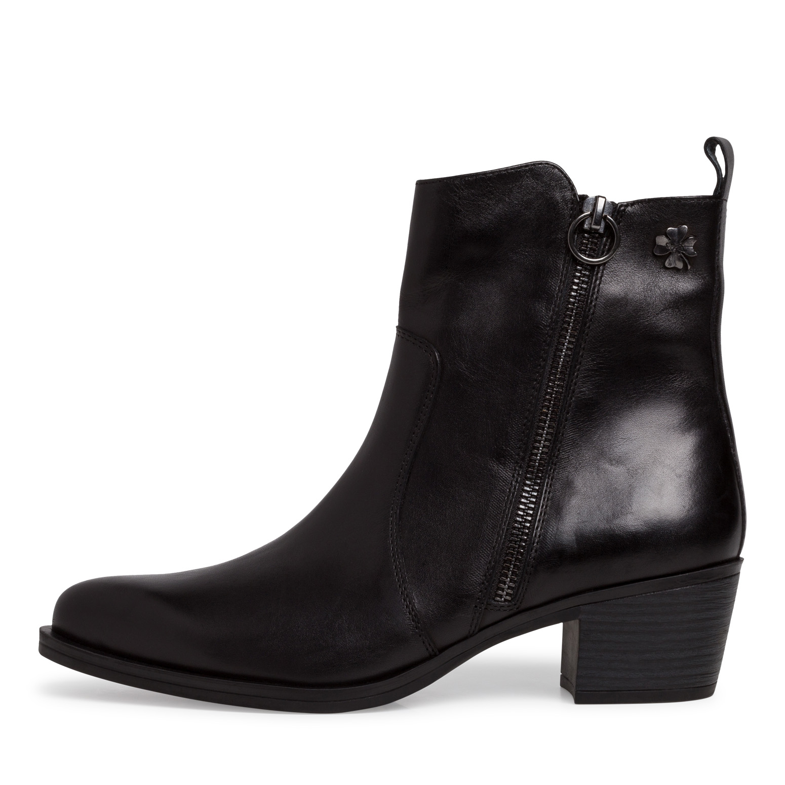 Lederstiefelette - schwarz, BLACK ANTIC, hi-res