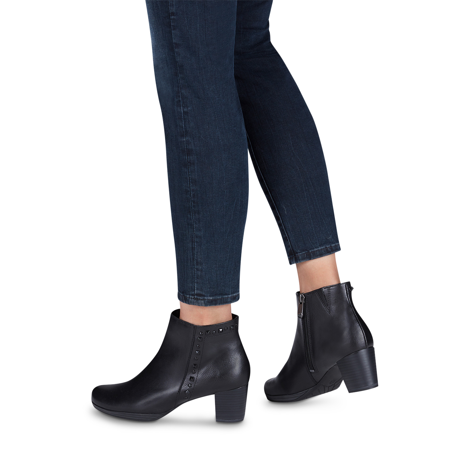 Bottine en cuir - noir, BLACK ANTIC, hi-res
