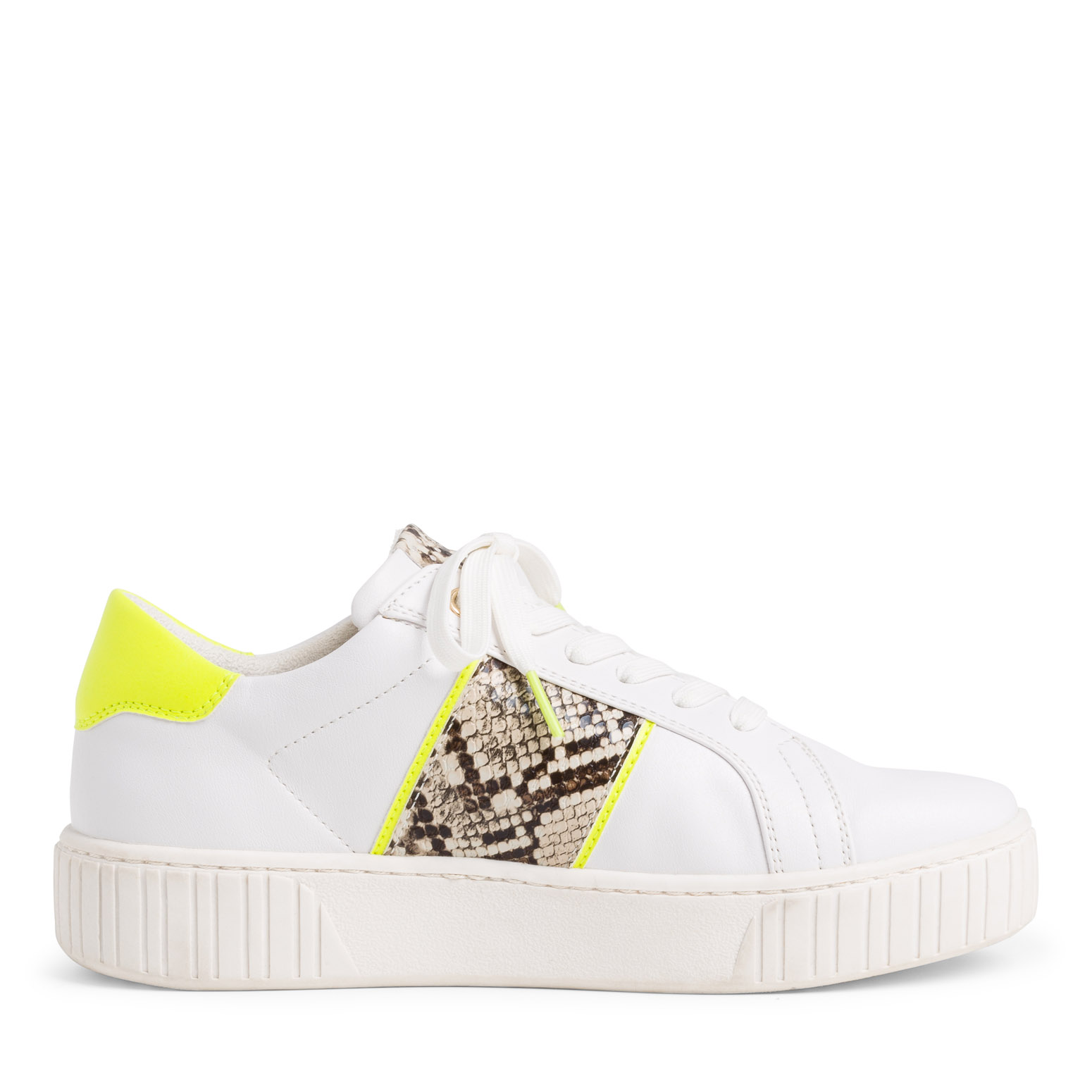 Basket - blanc, WHITE/NEON YEL, hi-res