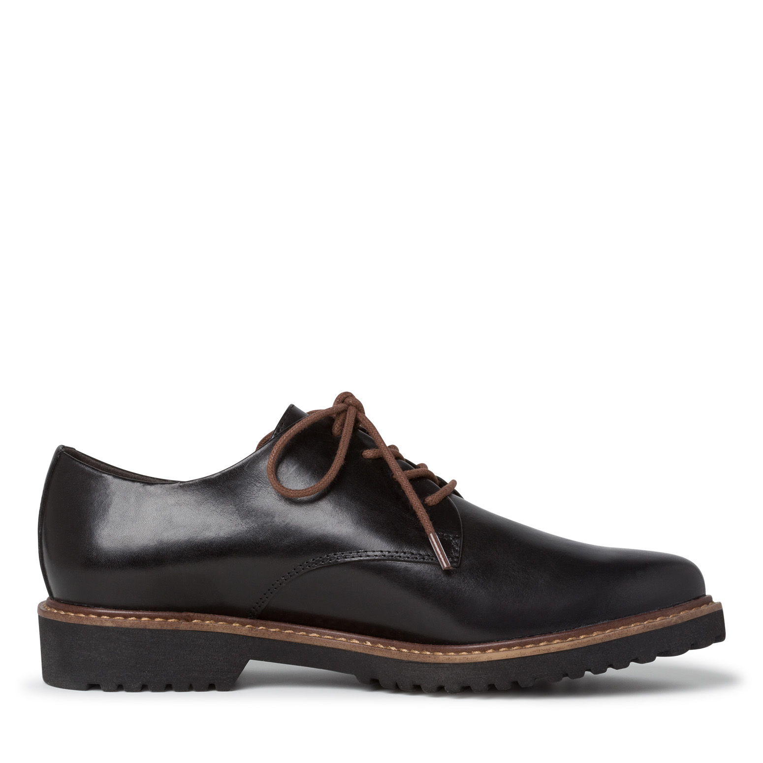 Lederhalbschuh - schwarz, BLACK COMB, hi-res