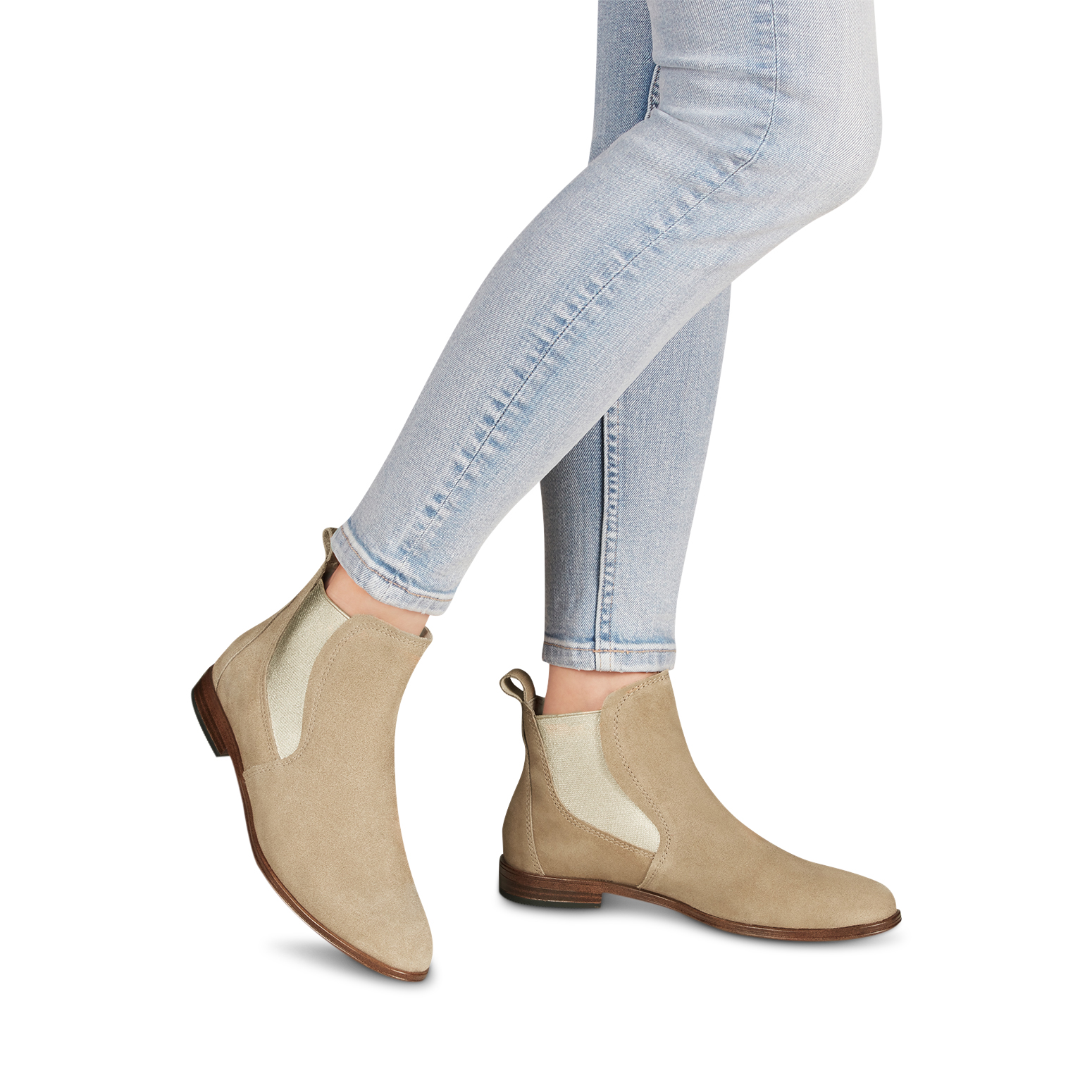 Leder Chelsea Boot - beige, SAND COMB, hi-res