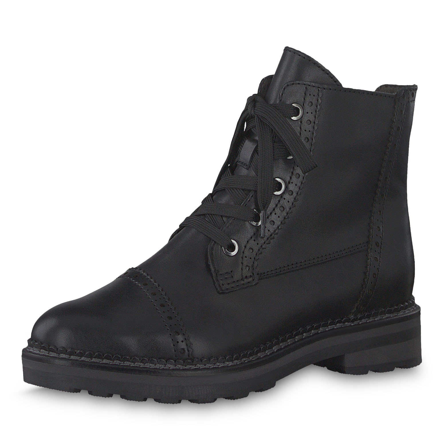 Bottine en cuir - noir, BLACK ANTIC, hi-res