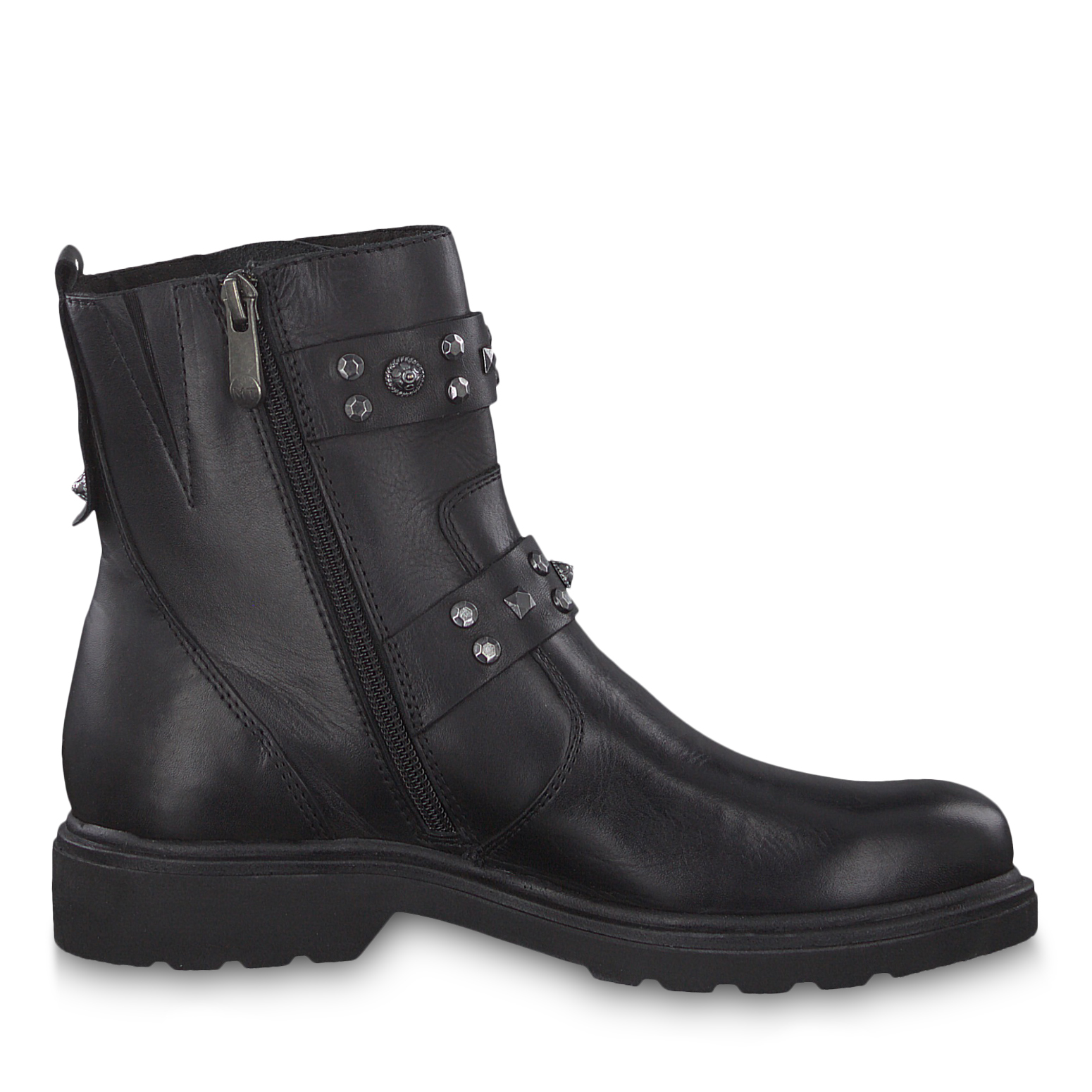 Lederstiefelette - schwarz, BLACK NAPPA, hi-res
